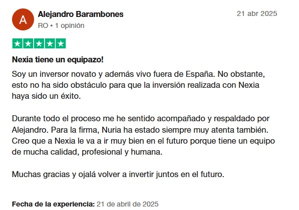 Opinión cliente NexiaProp